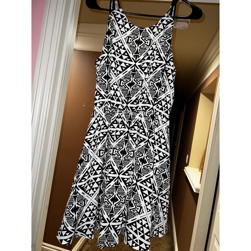 Black and White Tribal Minidress